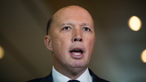 Home Affairs Minister Peter Dutton.