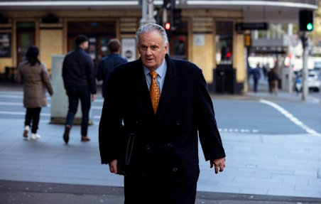 Mark Latham arrives at court this month after his ex-partner applied for apprehended violence order.