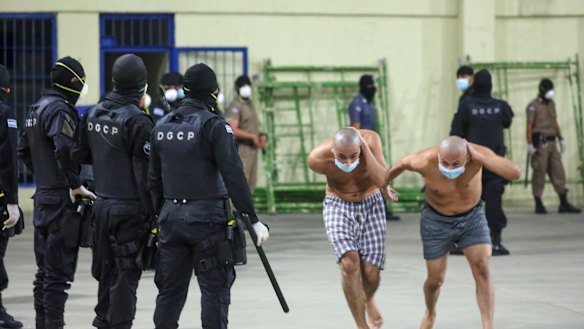 Many gang members are housed at Izalco prison in San Salvador, El Salvador.