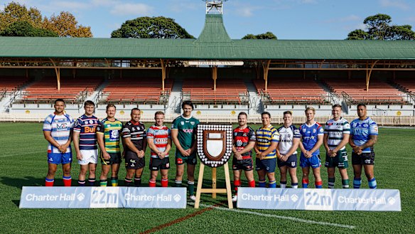 Shute Shield captains at the season launch.
