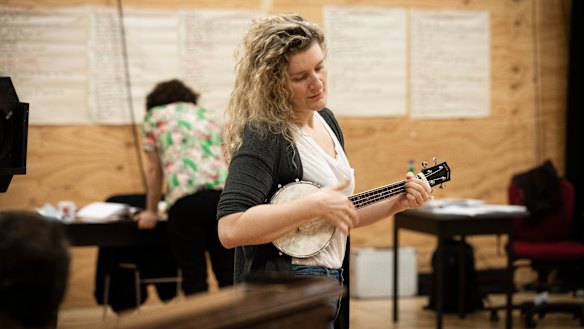 Virginia Gay during rehearsals for Cyrano.