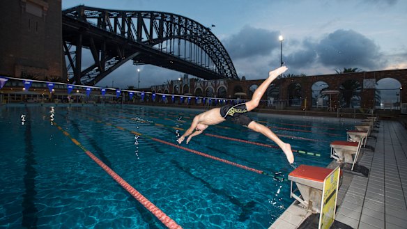Phillippe Kubinsky is among 350,000 visitors to the pool each year. 