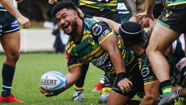 Gordon hooker Mahe Vailanu scored a double for his side in their big win over Warringah. 