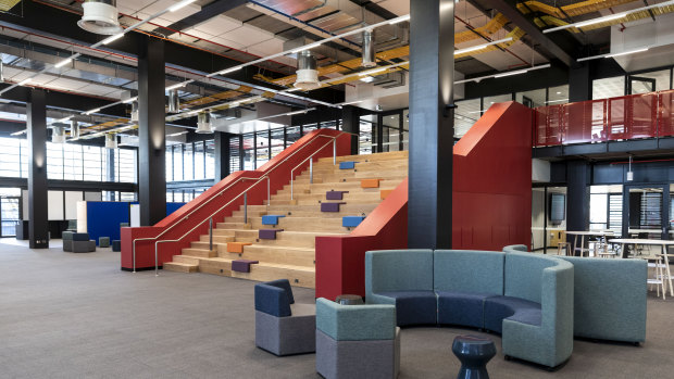 One of the recently completed floors of the new Arthur Philip High School  in Parramatta.