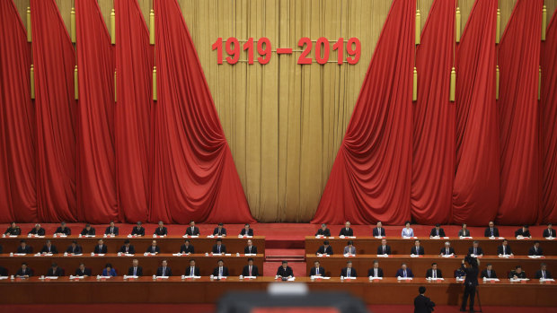 Chinese President Xi Jinping speaks at the Great Hall of People. China's Communist Party now embraces the May 4 movement as a seminal moment in the country's transition to a modern nation.