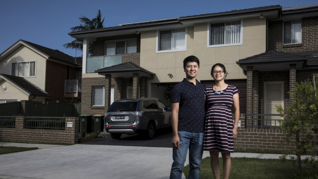 Johnson and Grace Lee, who are part of the Virtual Power Plant Program, at their home in Riverwood, Sydney.