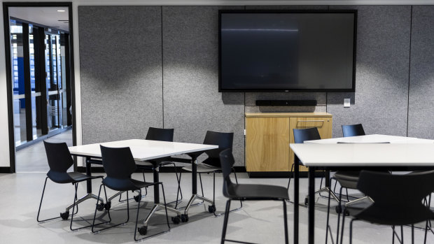 Inside one of the recently completed classrooms.