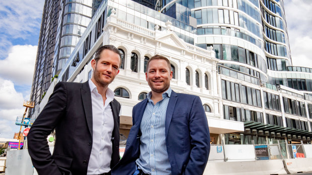 Gurner founder Tim Gurner and Signature Hospitality Group chief executive officer James Sinclair are bringing Foresters Restaurant and Bar and Altitude at Foresters to Brunswick Street next month.