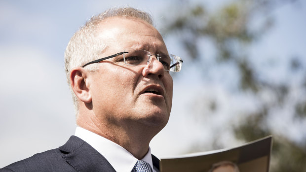 Prime Minister Scott Morrison campaigning in Brisbane this week.