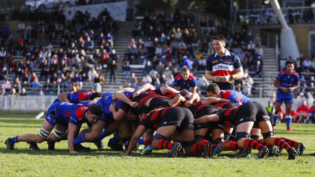 Manly during their Shute Shield clash with Norths earlier this year. 