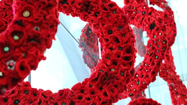The Canberra Airport work is just a hint of a much larger installation of handcrafted poppies to be installed at the War Memorial.