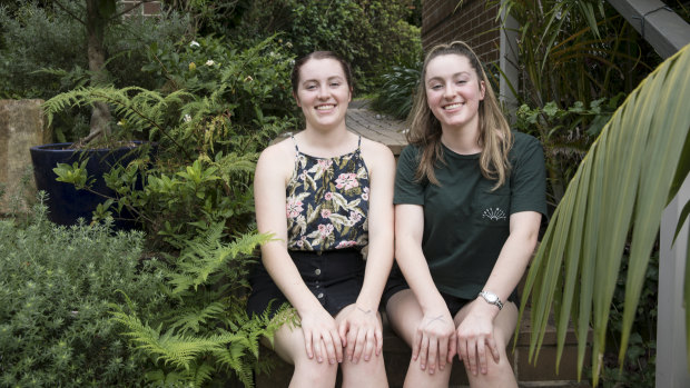 Twins Emily and Lauren McKnight received almost the same marks in their HSC.