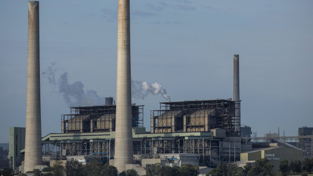 The Liddell power station in the Hunter Valley, where one worker was injured on Friday when a small fire broke out. 
