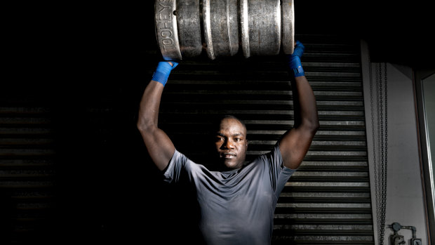 Arsene Fosso fled the Commonwealth Games village last year and is now living in Canberra.