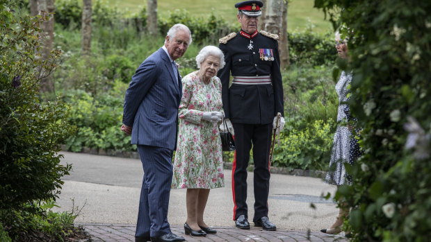 Prince Charles, pictured with Queen Elizabeth II at a reception for Her Majesty at the G7 summit, called on world leaders to respond to climate change with urgency. 