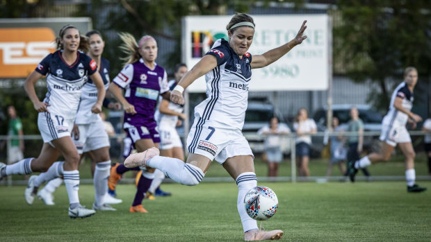 Victory's Christine Nairn scored the first goal of the match.