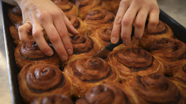 The cinnamon scrolls at Flour Shop are so good you should order more than one. 