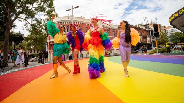To celebrate the LGBT community, the City of Sydney unveiled a permanent rainbow crossing in Surry Hills in February.