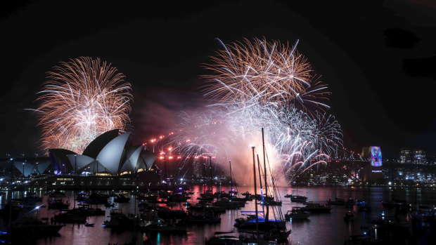 The 9pm fireworks on New Year's Eve in Sydney.