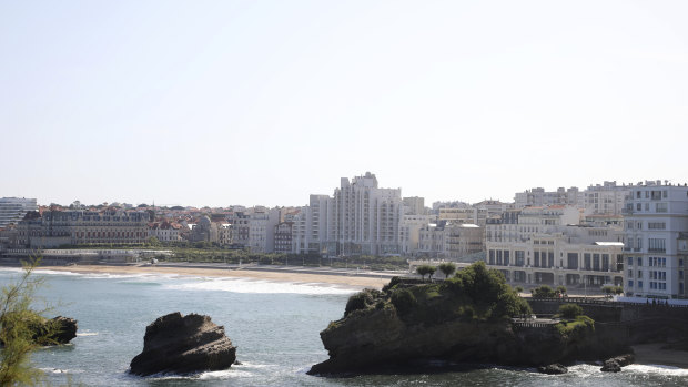 A normally bustling beach is empty as it falls inside the restricted area as security is stepped-up ahead of the G7 summit in Biarritz,.