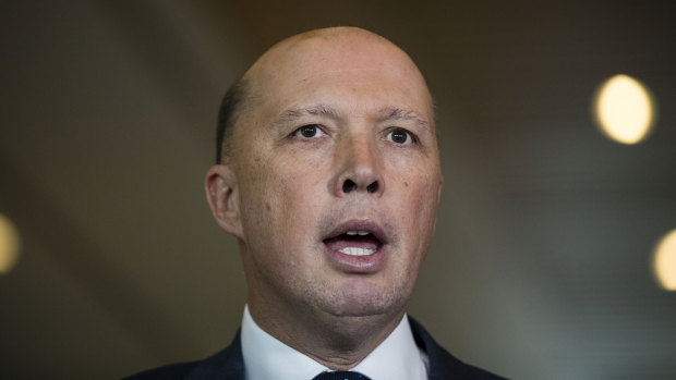 Home Affairs Minister Peter Dutton.