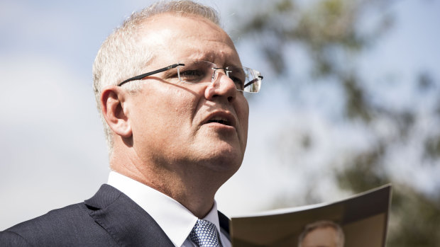 Prime Minister Scott Morrison campaigning in Brisbane this week.