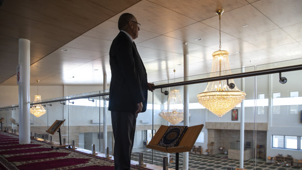 Canberra Islamic Centre president Zafar Ahmad inside the centre's new mosque.