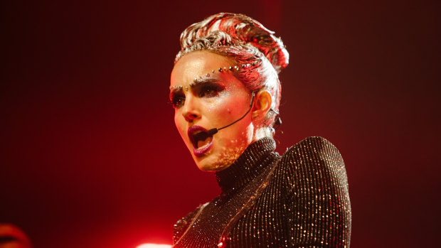 Natalie Portman sizzles in a black bra as she transforms into a pop  superstar for new flick Vox Lux