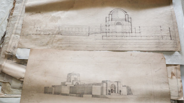 Lost and found: Drawings of the Australian War Memorial by one of its architects, John Crust.