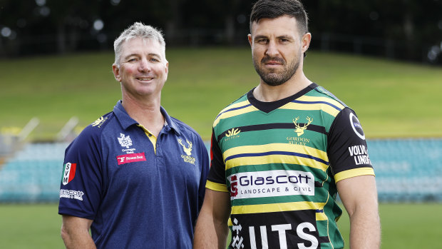 Gordon's head coach Darren Coleman and captain Jordan Goddard at Leichhardt Oval.