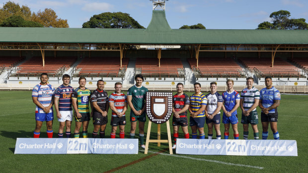 Shute Shield captains at the season launch.