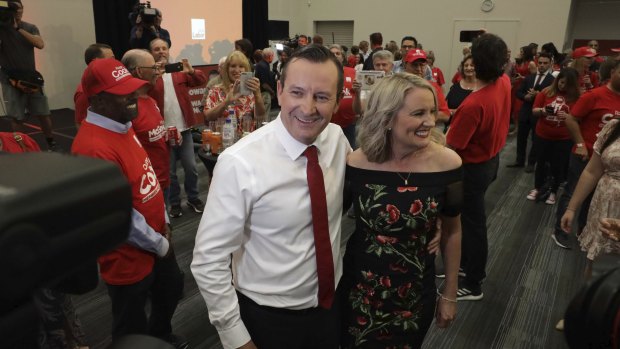 Mark McGowan with his wife Sarah.