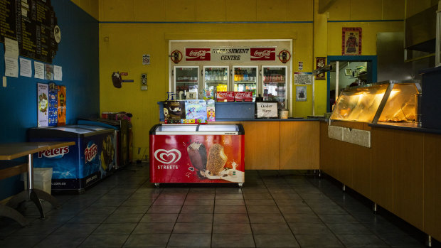 An empty take away shop in Mallacoota. 