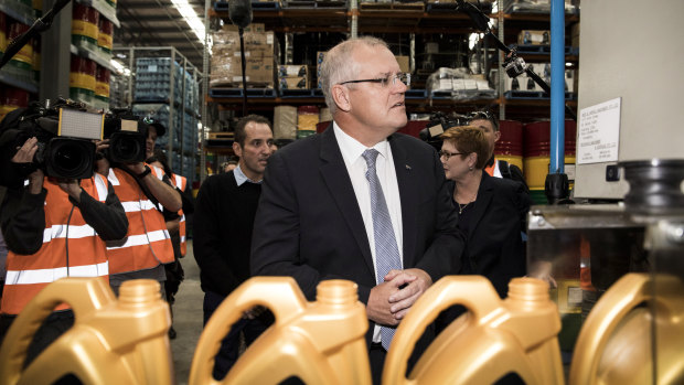 Prime Scott Morrison visits Gulf Western with Foreign Affairs Minister Marise Payne on Friday. 