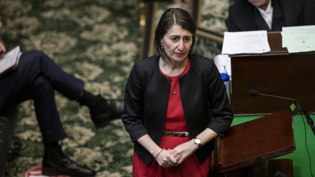 NSW Premier Gladys Berejiklian during question time in the Legislative Assembly on Thursday.