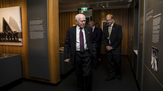 Former Prime Minister John Howard at the opening of the Howard Library at Old Parliament House in Canberra on December 4, 2018.