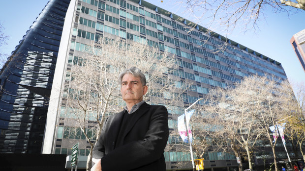 Architect Scott Robertson outside the MLC building in North Sydney.