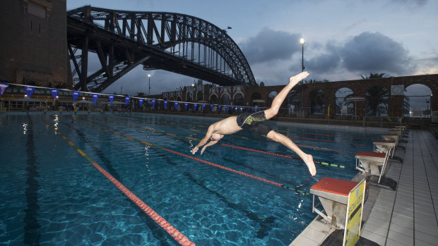 Phillippe Kubinsky is among 350,000 visitors to the pool each year. 