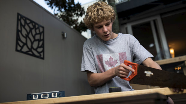 Sydney teenager Banjo Studholme is hoping to get an apprenticeship in carpentry or construction.