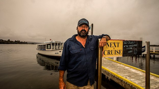 With Mallacoota's abalone industry out of action, all hopes rested on an influx of tourists over Easter. MV Loch-Ard skipper and owner Dale Winward.