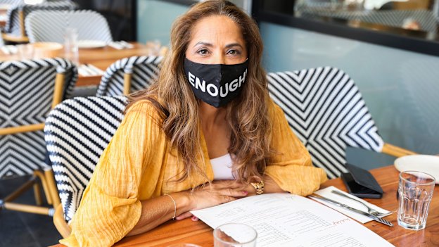 Bespoke facemask: Daizy Gedeon’s documentary “Enough! Lebanon’s Darkest Hour” is shaking up the Lebanese diaspora into action.