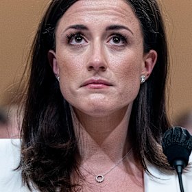 Cassidy Hutchinson, former aide to Trump White House chief of staff Mark Meadows, gives evidence at the congressional hearings into the January 6 Capitol riot.