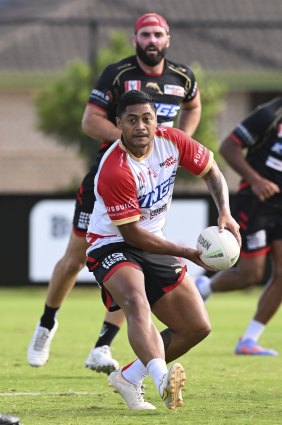 Anthony Milford training in Redcliffe.
