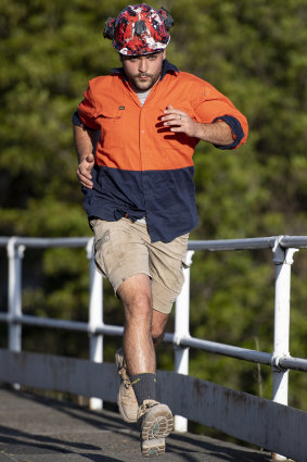 Race ready: Caruana is running in his high-vis outfit at the City2Surf.