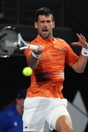 Novak Djokovic wins in Adelaide.