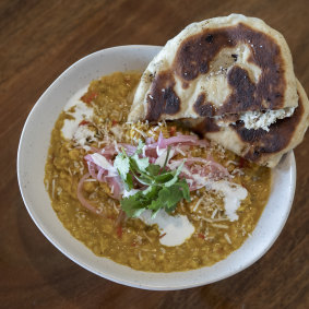 A hearty red lentil dahl at the Blue Swimmer at Gerroa.