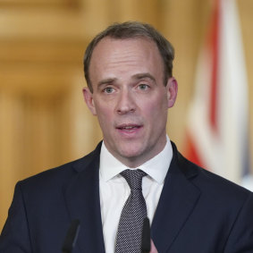 British Foreign Secretary Dominic Raab.