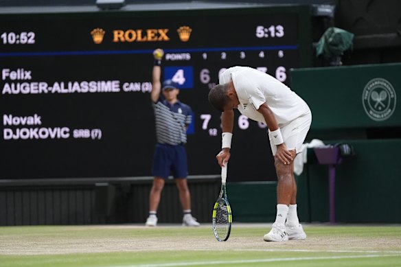 Felix Auger-Aliassime was shattered to lose after giving his all for more than five hours.