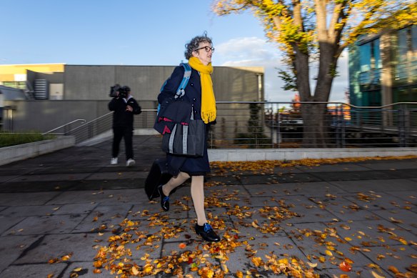 Crown prosecutor Nanette Rogers, SC, arrives at the court.