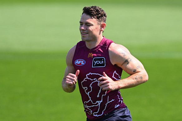 Lachie Neale at training this week.